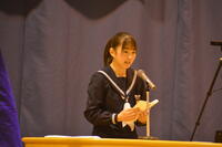 卒業式9（工藤現生徒会長送辞）