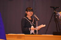 卒業式10(三好前生徒会長答辞)